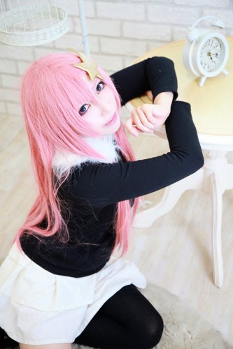 MOBILE SUIT GUNDAM SEED DESTINY Miia Kyanberu Meer Campbell 80cm long pink cosplay wig