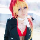 Ao no Exorcist Shura Kirigakure red yellow 60cm tail cosplay wig