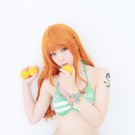 ONE PIECE Nami long 80cm orange curly cosplay wig