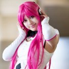 SOUND VOLTEX RASIS long 100cm rose red cosplay wig