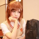 Toaru Kagaku no Railgun Misaka Mikoto short brown cosplay wig