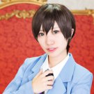 Ouran High School Host Club Fujioka Haruhi short brown cosplay wig