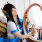 RG VEDA Dhritarastra long 150cm black cosplay wig
