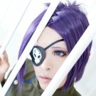 HITMAN REBORN! Kuromu Dokuro short black purple cosplay wig