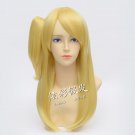 Cosplay Fairy Tail Lucy Silver Soul Gold Heat wig + Clip on Ponytail +gift