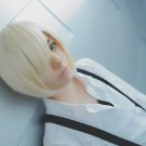 YURI!!! on ICE Yuri Plisetsky short light blonde cosplay wig