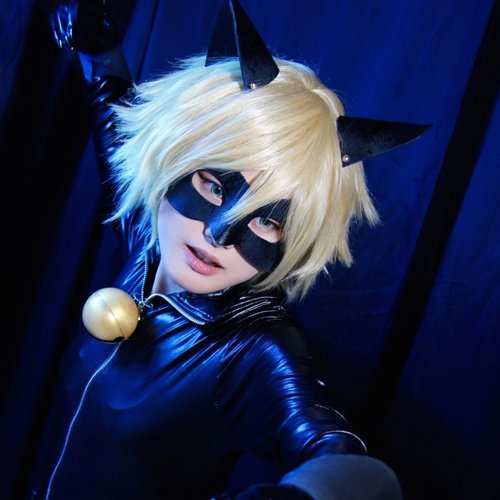 Miraculous Ladybug Cat Noir short light blonde cosplay wig