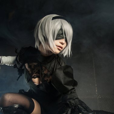 NieR:Automata NieR/YoRHa No. 2 Type B short silver white cosplay wig