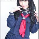 Battle Royale Aiba Hikaruko 70cm black curly cosplay wig