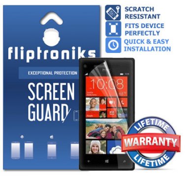 Fliptroniks Screen Protector for HTC Windows Phone 8X Lifetime Warranty 3 Pack