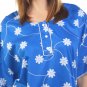 White Daisies Hospital Gown With Blue Background