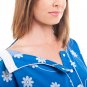 White Daisies Hospital Gown With Blue Background
