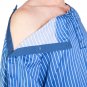 Blue and White Striped Hospital Gown