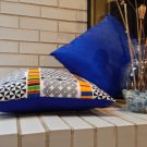 African Kente Print Royal Blue Decorative Set