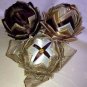 Christmas ribbon balls handmade