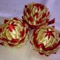 Christmas ribbon balls handmade