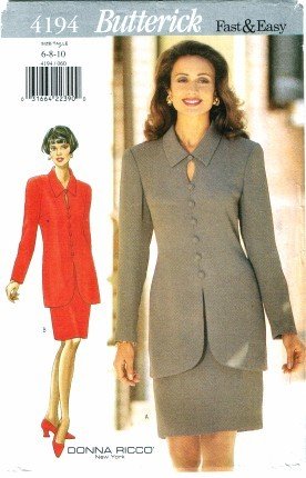 Butterick 4194 Sewing Pattern Donna Ricco Misses Top & Skirt Size 6 - 10