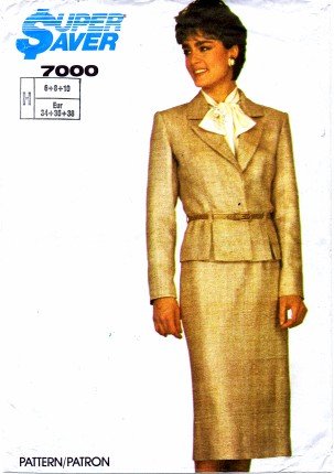 Simplicity 7000 Sewing Pattern Misses Skirt Jacket Suit Bust 30 1/2 - 32 1/2