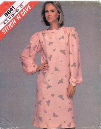 McCall's 8841 Sewing Pattern Misses Pullover Dress Size 16 - 20 - Bust 38 - 42