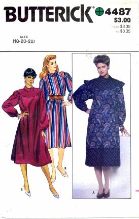 Butterick 4487 Sewing Pattern Misses Loose Fitting Asymmetrical Dress ...