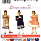 Simplicity 7411 Sewing Pattern Girls Yoked Dress Size 5 - 6X