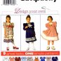 Simplicity 7411 Sewing Pattern Girls Yoked Dress Size 5 - 6X