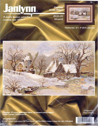 Janlynn Counted Cross Stitch Kit Windmill #102-02