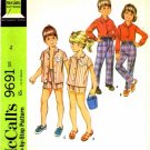 McCall's 9691 Sewing Pattern Girls & Boys Shirt Pants Shorts Size 6X