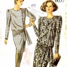 1980's New Look 6057 Sewing Pattern Misses Blouson Dress Size 8 - 18 - Bust 31 1/2 - 40