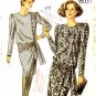 1980's New Look 6057 Sewing Pattern Misses Blouson Dress Size 8 - 18 - Bust 31 1/2 - 40