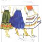 1980's Butterick 4260 Sewing Pattern Misses Boho Tiered Skirts Size 14 - Waist 28