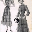 Vintage 1940's New York 392 Sewing Pattern Misses Square Neck Dress Size 12 - Bust 30
