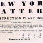 Vintage 1940's New York 392 Sewing Pattern Misses Square Neck Dress Size 12 - Bust 30
