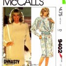 McCall's 9402 Vintage Sewing Pattern Dynasty Linda Evans Dress Tunic Skirt Shawl Size 12 Bust 34