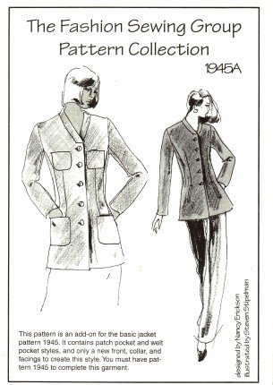 Misses Jacket The Fashion Sewing Group 1945A Add-On Sewing Pattern