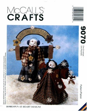 McCall's 9070 Crafts Sewing Pattern Wintery Welcome Snowman Snow People Dolls