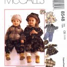 McCall's 8548 Sewing Pattern Toddlers Jacket Dress Pants Cap Hat Size 1 - 2 - 3