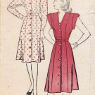 New York 868 Vintage Sewing Pattern Front Button Princess Dress Size 12 Bust 30