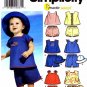 Simplicity 7239 Sewing Pattern Babies Tops Panties Hat Size XXS - L