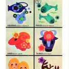 1960's Simplicity 8431 Vintage Transfer Pattern Appliquing Signs of the Zodiac
