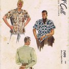 1940's McCall 7499 Vintage Sewing Pattern Mens Sports Shirt Chest 34 - 36