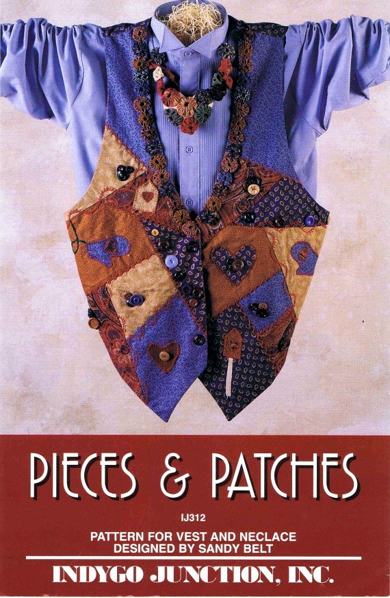 1990's Indygo Junction IJ312 Womens Vest Necklace Sewing Pattern Size S - M - L