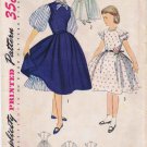 1950's Simplicity 3810 Girls Dress Petticoat Vintage Sewing Pattern Size 10