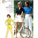 1970's Simplicity 7333 Womens Shirt Pants Shorts Vintage Sewing Pattern Size 8 Bust 31 1/2