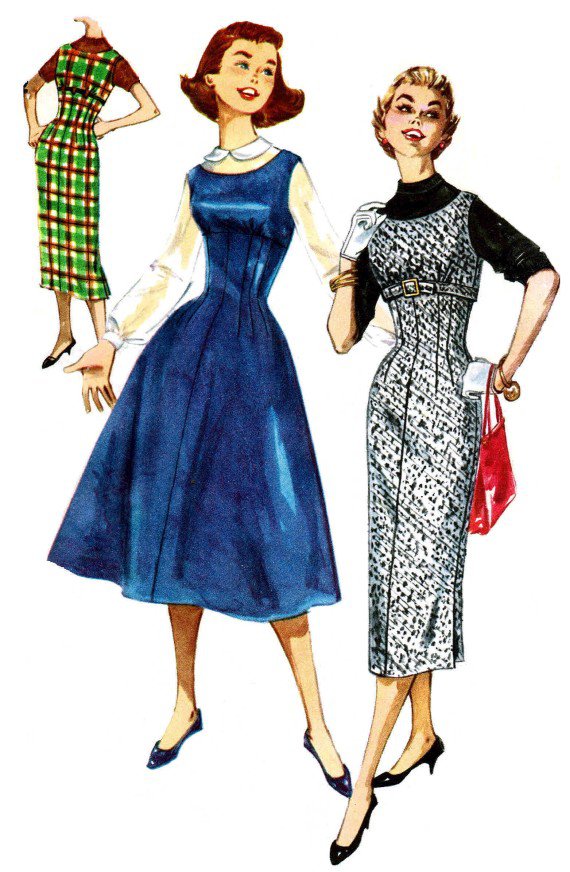 1950s Simplicity 1734 Teens Jumper with Two Skirts Size 12 Bust 32