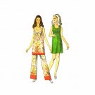 1970s Simplicity 8730 Misses Mini Dress Pants Vintage Sewing Pattern Size 10 Bust 32 1/2