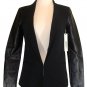 DKNY Donna Karan Womens Jacket Blazer Vegan Leather Black Sz 0 NEW NWT $169