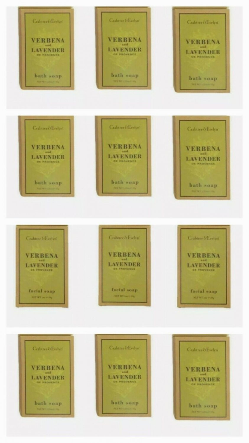 Crabtree & Evelyn Verbena Lavender Soap 1.25oz Set of 12