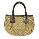 AUTHENTIC GUCCI Scarlett Stud Interlocking GG Hobo Brown Leather