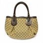 AUTHENTIC GUCCI Scarlett Stud Interlocking GG Hobo Brown Leather